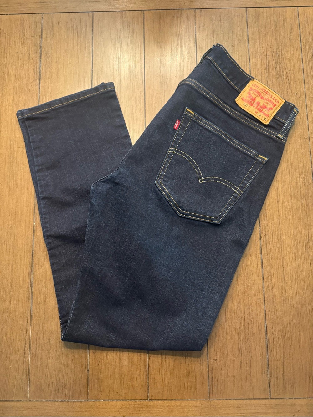 Levi's 502 Regular Taper Men’s Jeans in Dark Hollow/Dark Wash W36xL32 NWOT